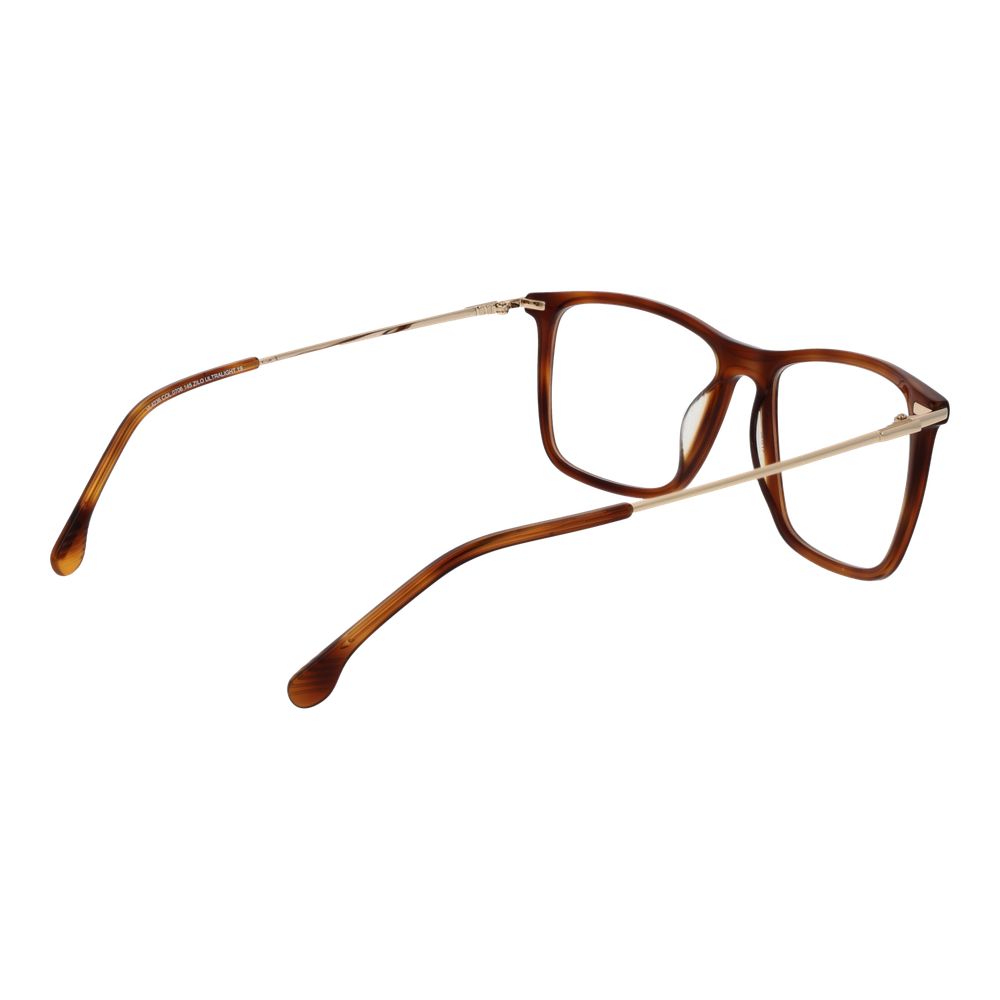 Lozza Brown Metal Glasses frames featuring sleek design and thin metal construction, suitable for stylish eyewear.