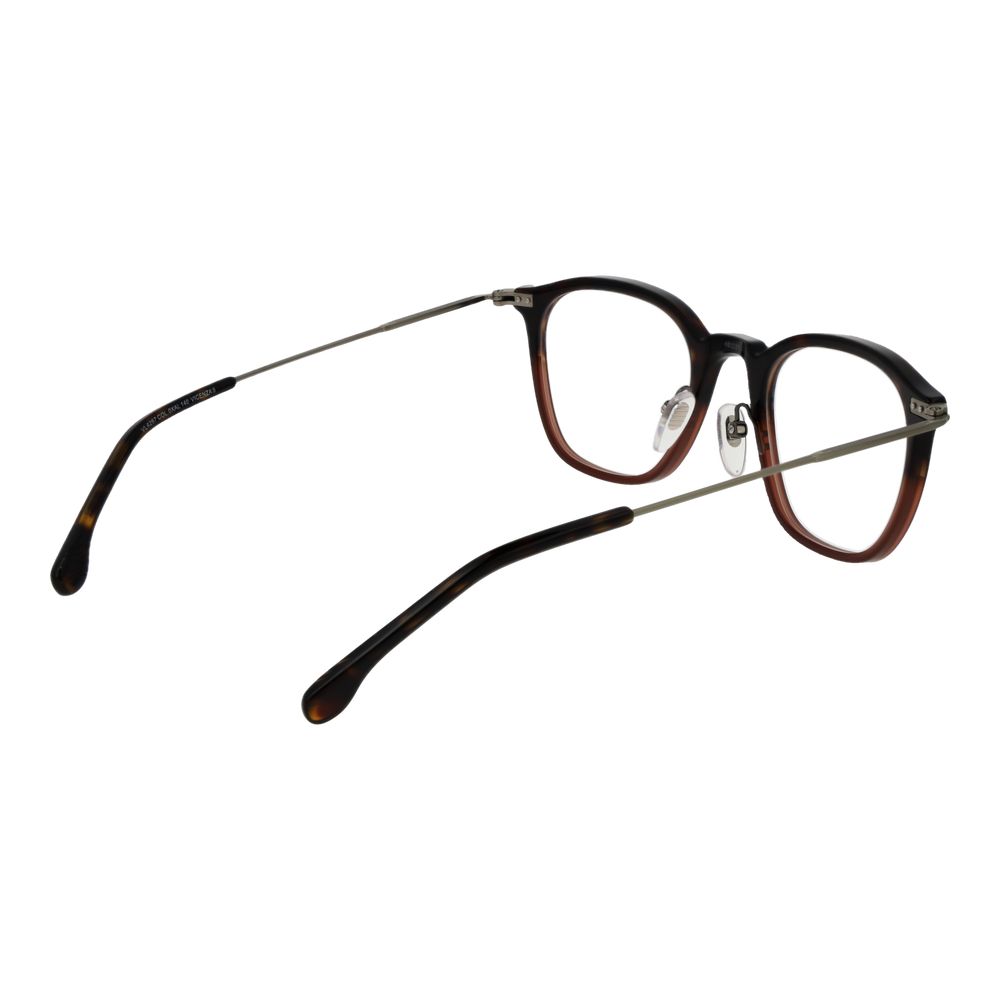 Lozza brown metal glasses frames with clear lenses, stylish and lightweight design for everyday wear.