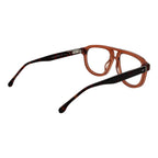Lozza Brown Cellulose Acetate Glasses frames with rounded design, featuring tortoise shell pattern and clear lenses.