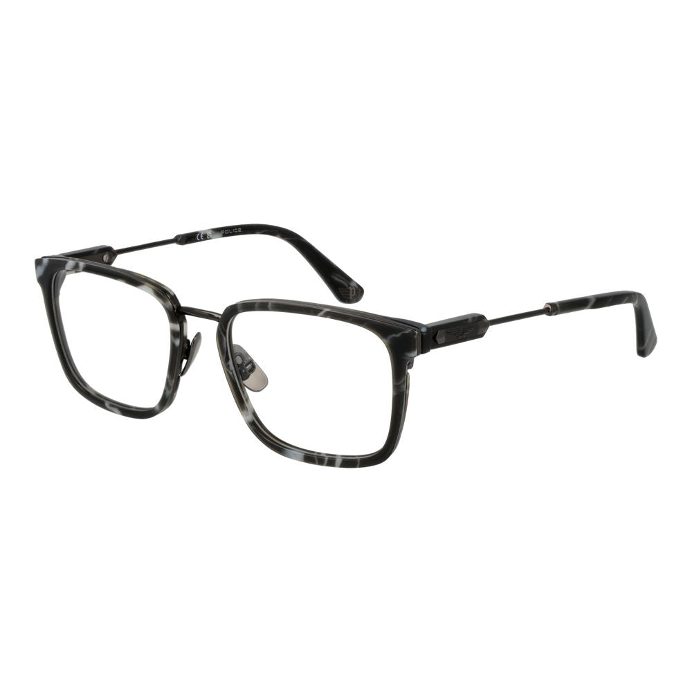 Police Gray Metal Glasses Frames