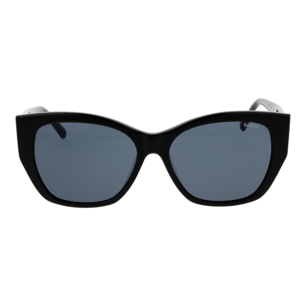Barbour black acetate sunglasses with rounded frames and tinted lenses, stylish and protective eyewear for men or women.
