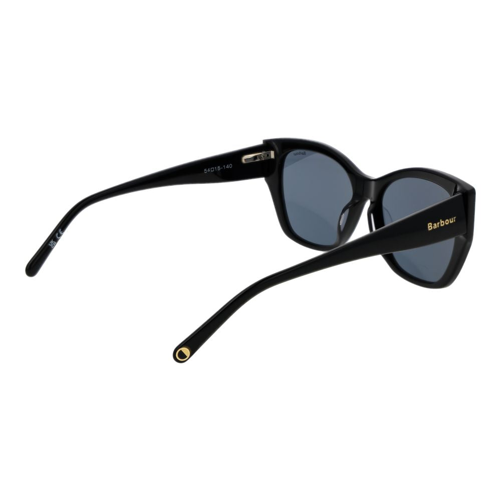 Barbour black acetate sunglasses with rounded frames and dark lenses, stylish eyewear for casual or outdoor wear.