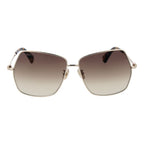Max Mara gold metal sunglasses with sleek frame and tinted lenses, stylish accessory for sun protection.
