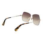 Max Mara gold metal sunglasses with sleek frame and tinted lenses, stylish eyewear for a sophisticated look.
