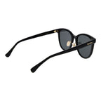 Max Mara black acetate sunglasses with rounded frames and dark lenses, stylish and elegant eyewear accessory.