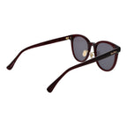 Max Mara burgundy acetate sunglasses with rounded frames and dark lenses, stylish eyewear accessory.