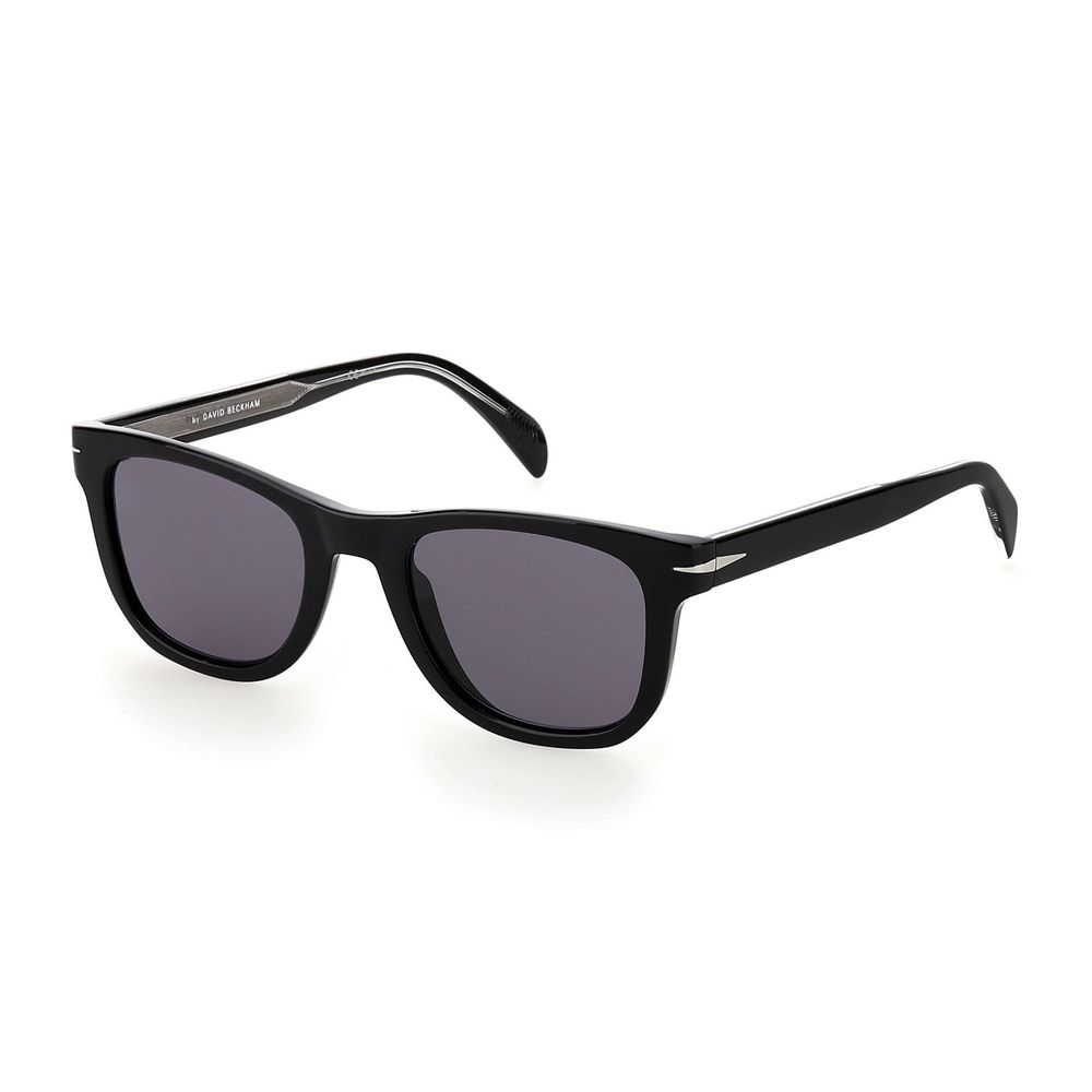 Black plastic sunglasses by David Beckham with sleek, modern design and tinted lenses, stylish eyewear for casual wear.