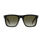 Black plastic sunglasses by David Beckham with sleek frame and dark tinted lenses, stylish accessory for sunny days.
