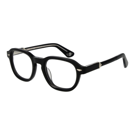 Police Black Cellulose Acetate Glasses Frames
