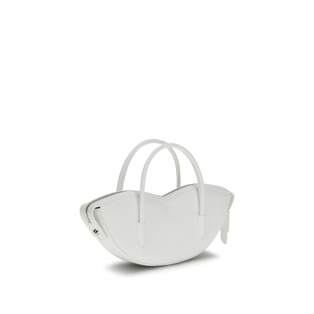 Fiorucci White Calf Leather Bos Taurus Shoulder Bag Fiorucci