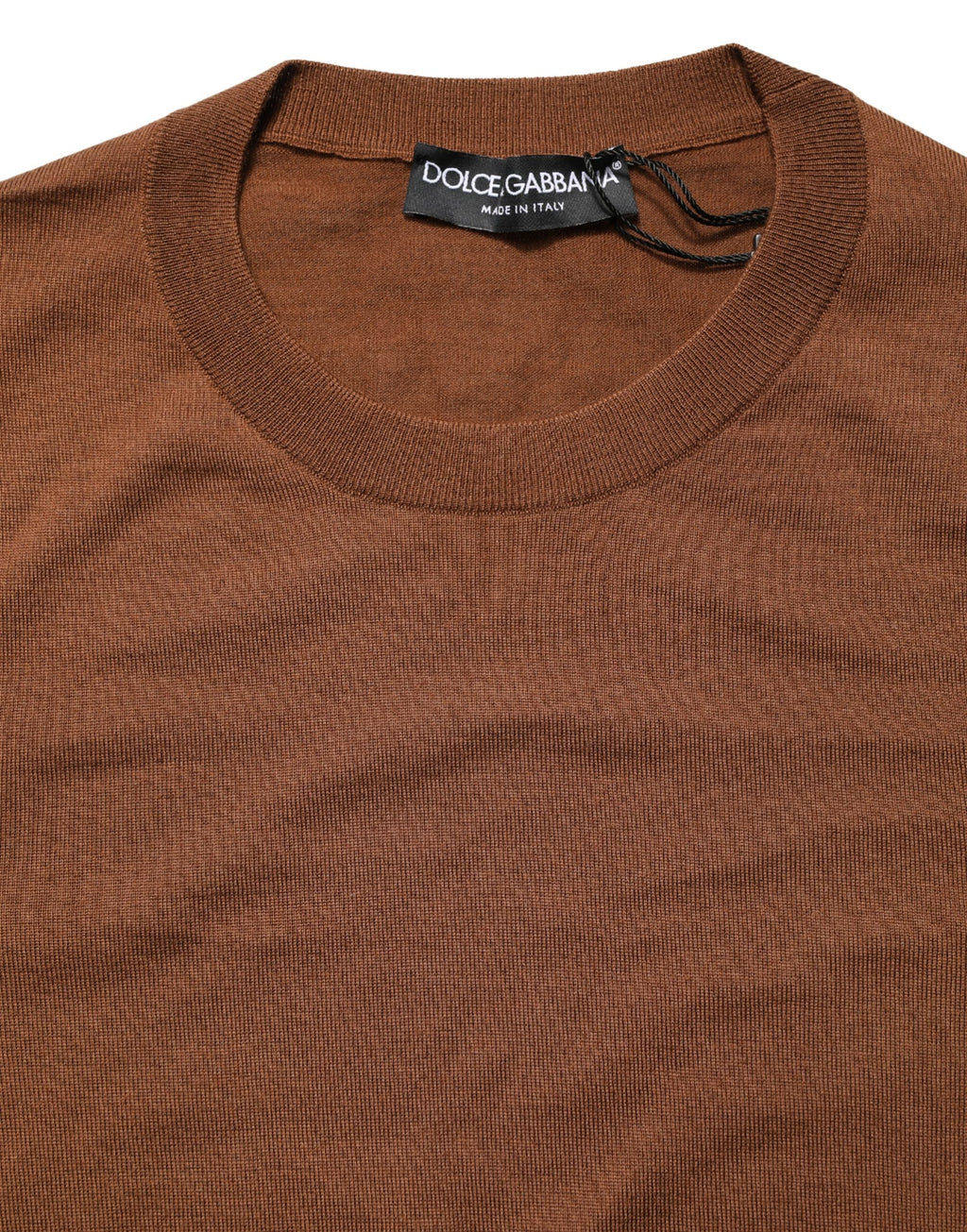 Dolce & Gabbana Brown Cashmere Men Crew Neck Pullover Sweater - Eljoys Fashion 