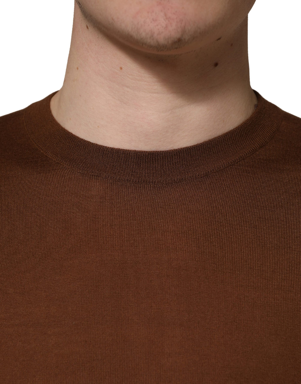 Dolce & Gabbana Brown Cashmere Men Crew Neck Pullover Sweater - Eljoys Fashion 