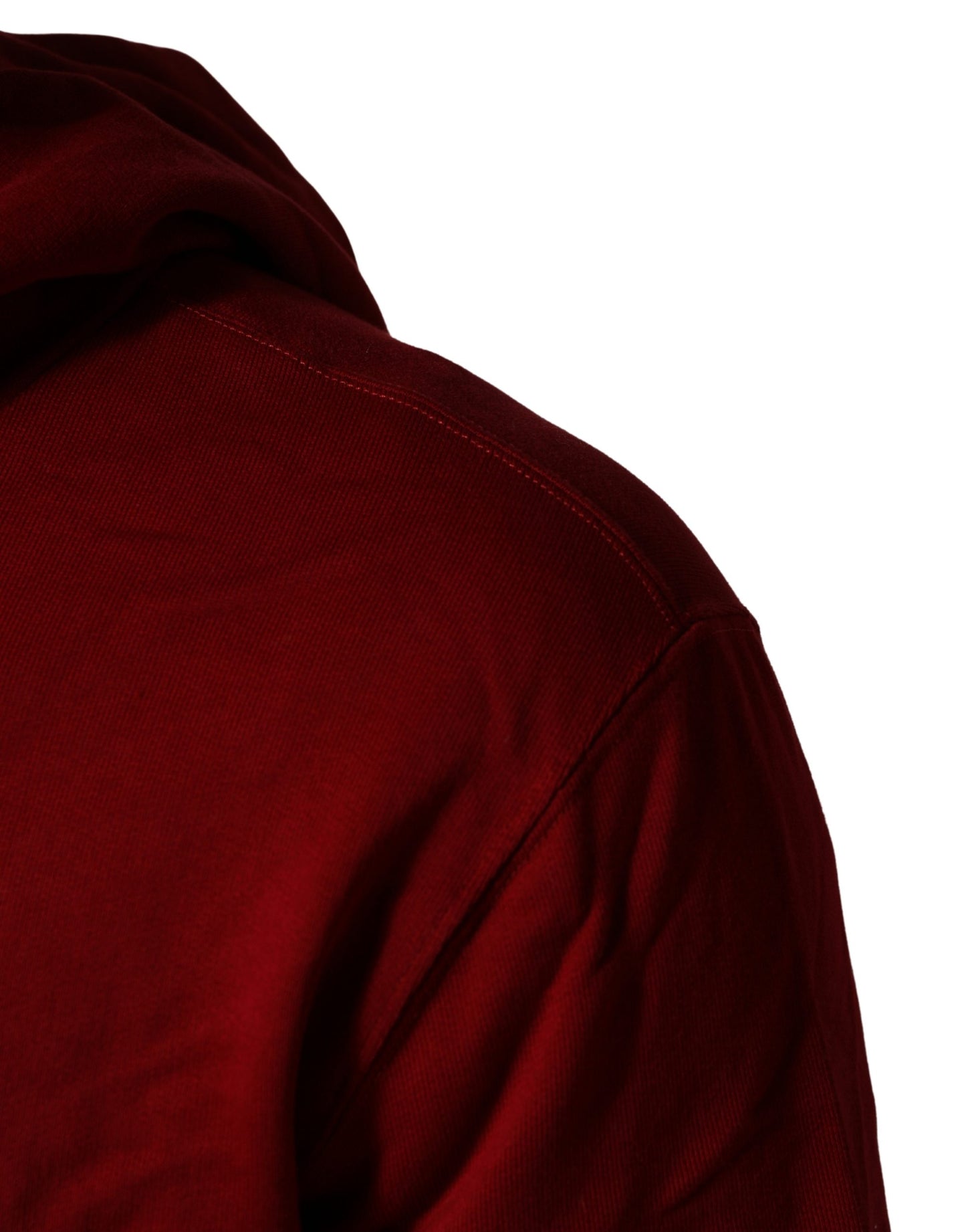 Dolce & Gabbana Red Cotton Full Zip Fleece Men Hoodie Sweater Dolce & Gabbana