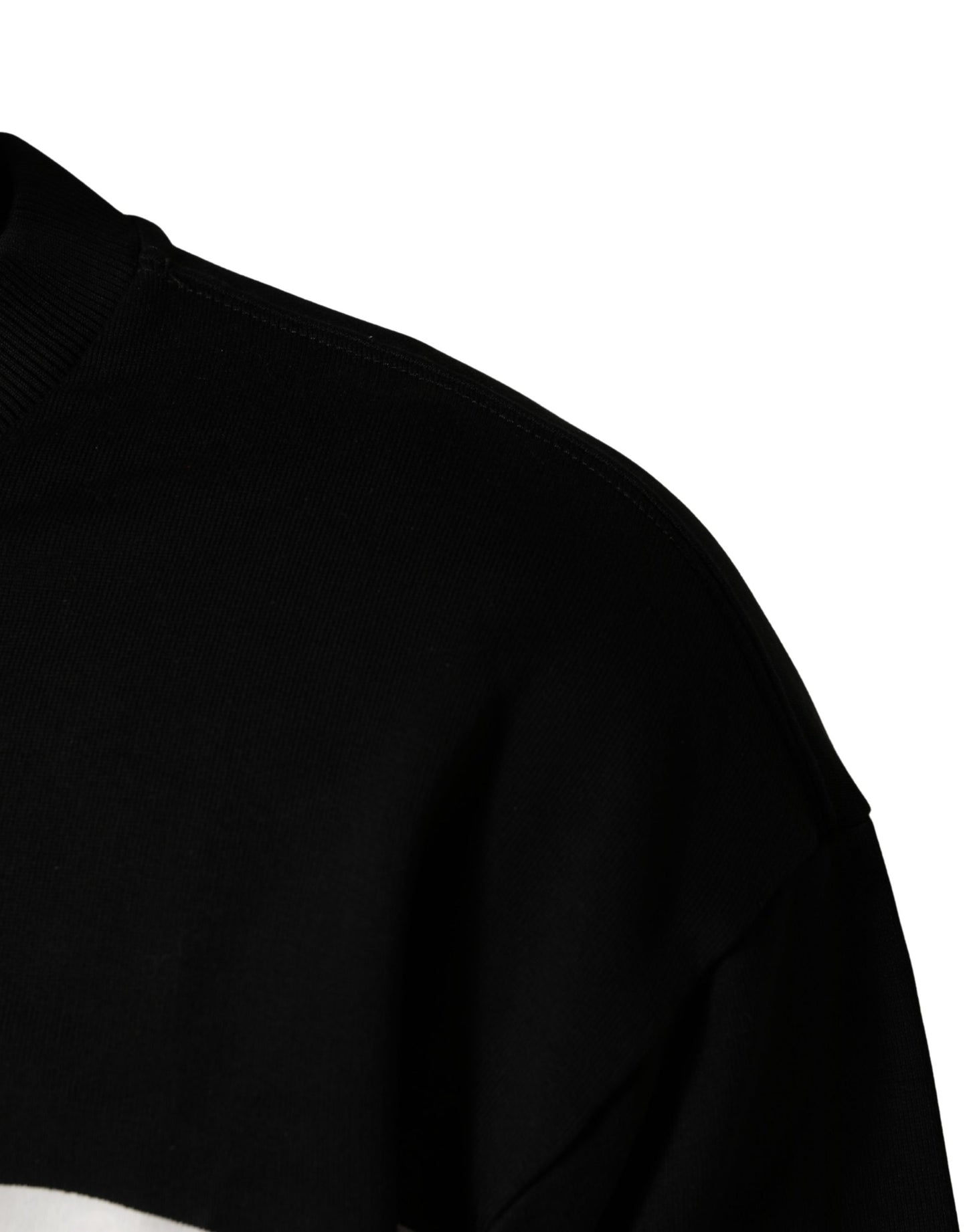 Dolce & Gabbana Black Logo Milano Cotton Sweatshirt Sweater Dolce & Gabbana