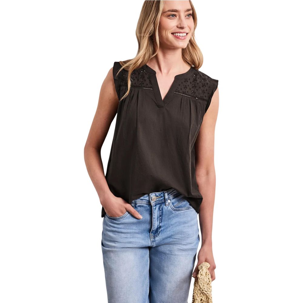 Street One Brown Cotton Blouse Street One