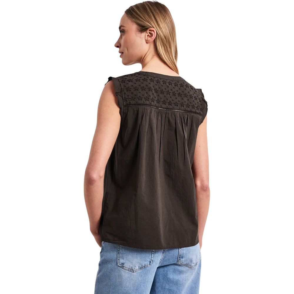 Street One Brown Cotton Blouse Street One