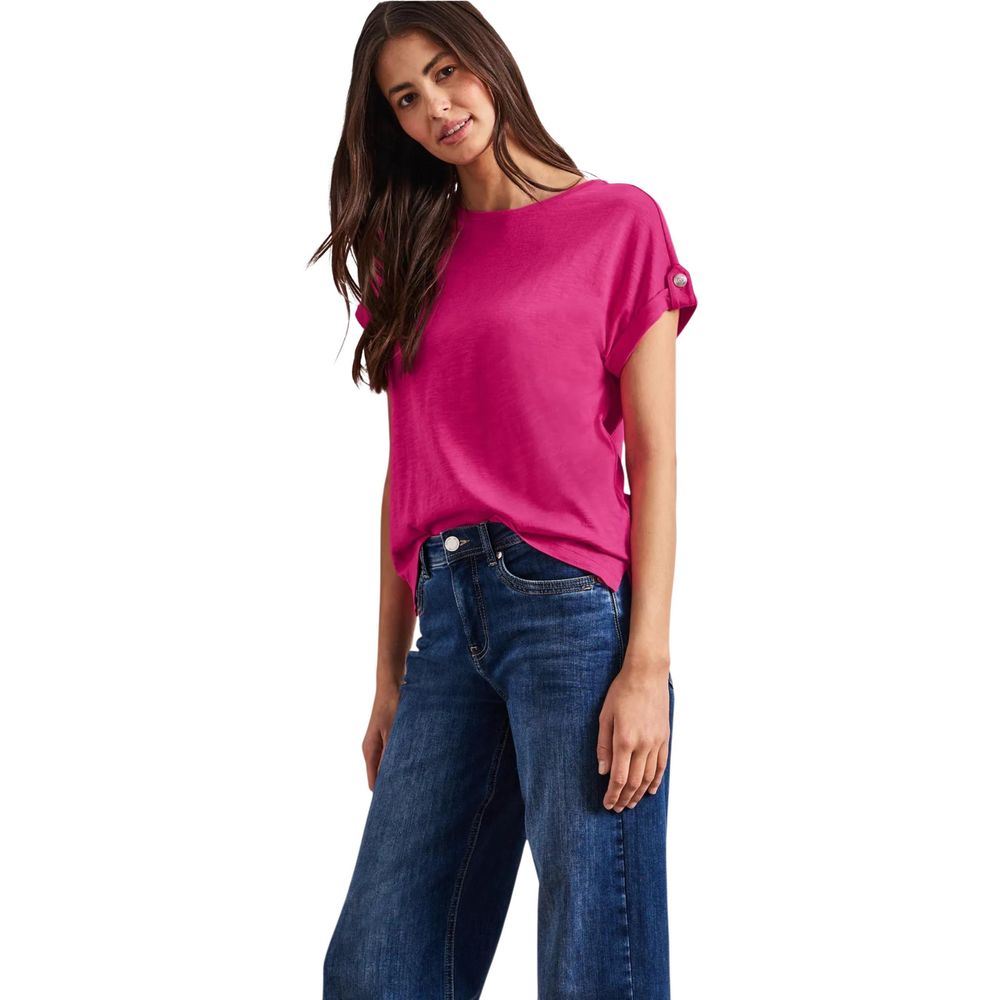 Street One Pink Cotton T-Shirt Street One