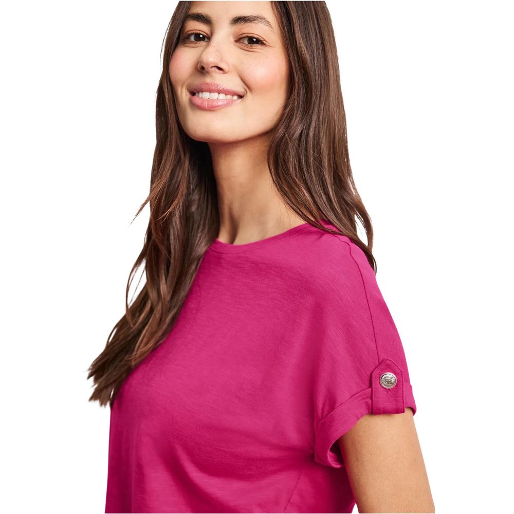 Street One Pink Cotton T-Shirt Street One