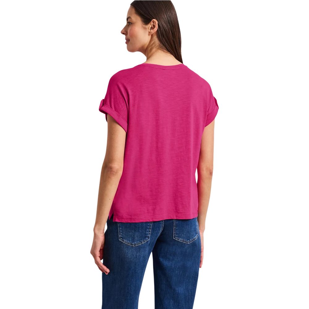 Street One Pink Cotton T-Shirt Street One