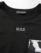 Dolce & Gabbana Black Camouflage Pocket Oversized T-shirt