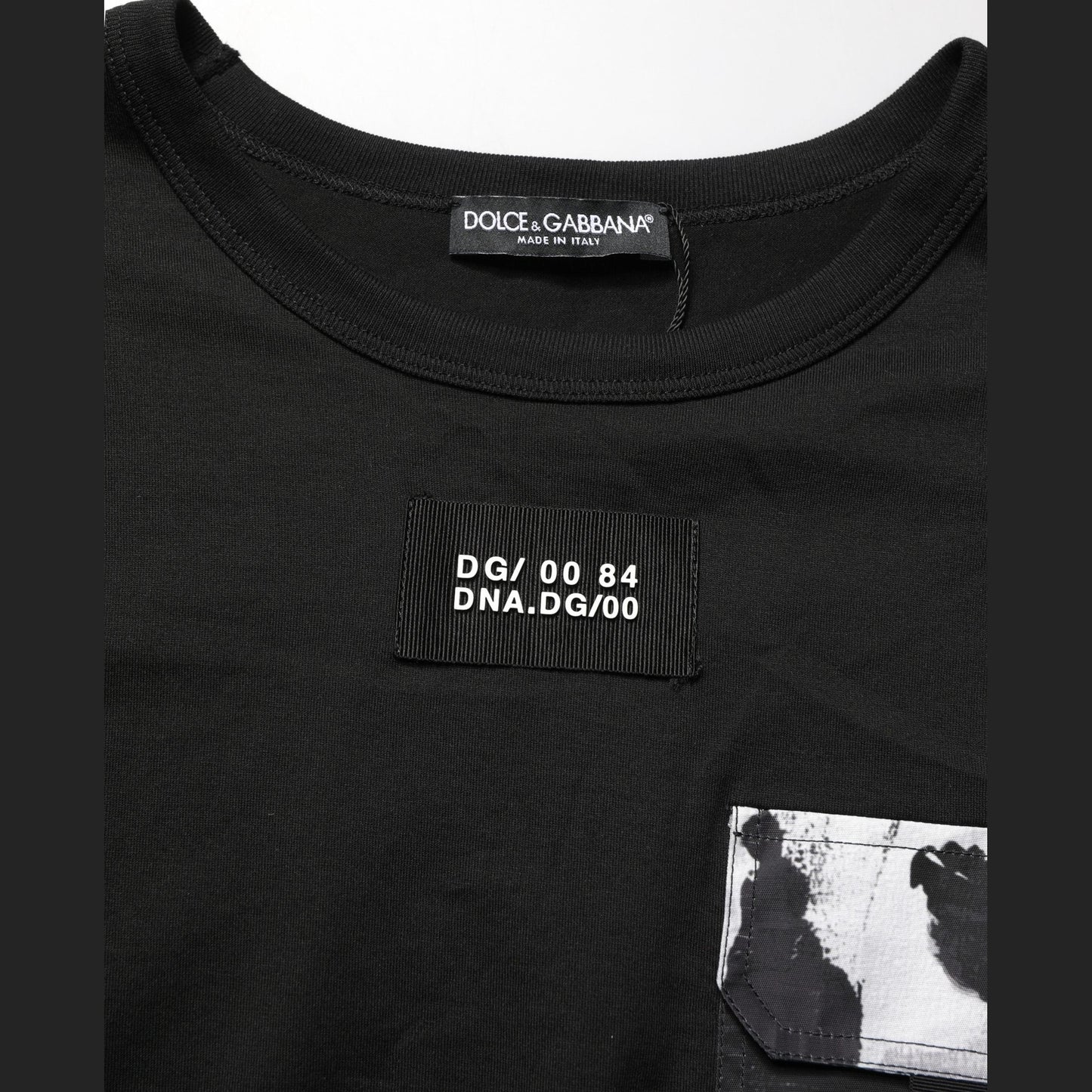 Dolce & Gabbana Black Camouflage Pocket Oversized T-shirt Dolce & Gabbana