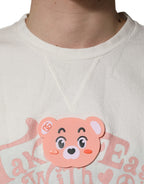 Dolce & Gabbana Green Tie-Dye Graphic Print Cotton Crewneck  T-shirt