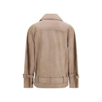 PINKO Beige Lambskin Leather Jacket