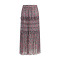 Purple cotton long skirt by Isabel Marant Étoile with a flowing design and subtle pleats, displayed on a neutral background.
