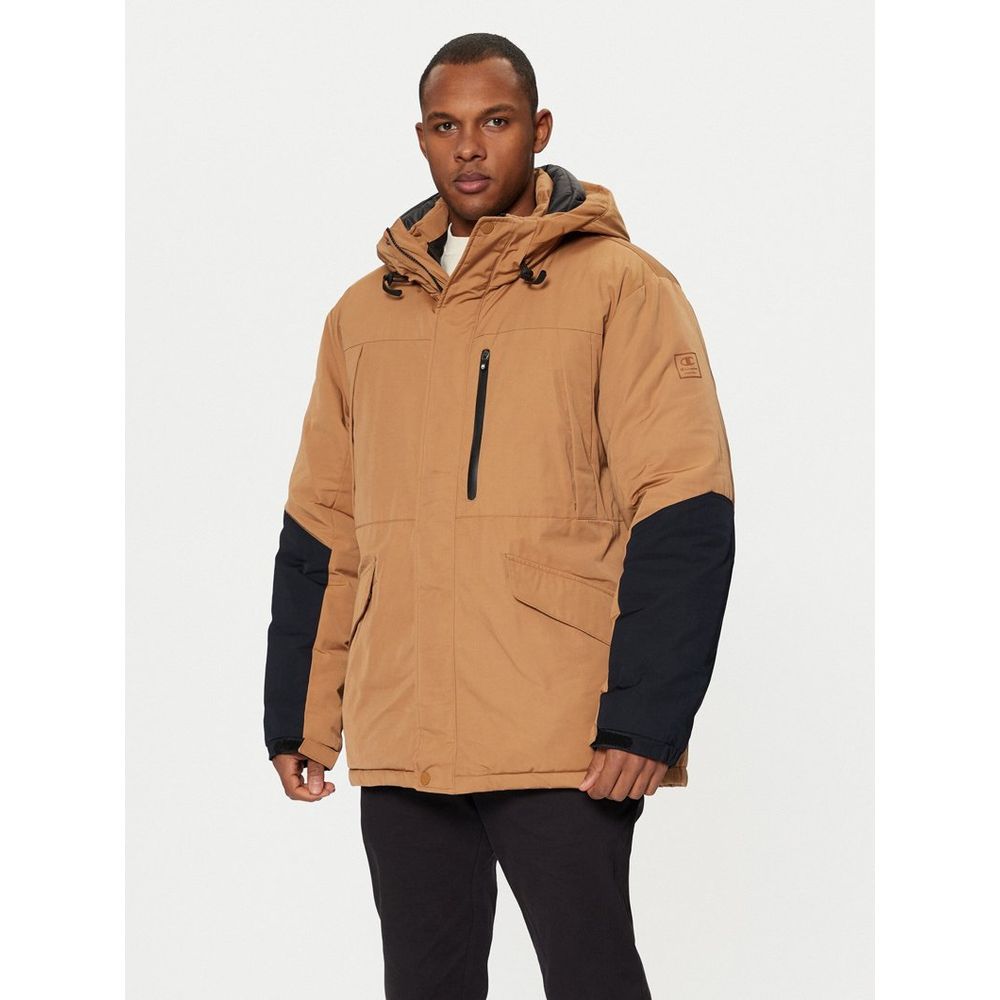 Champion Brown Polyester Parka - Eljoys Fashion 