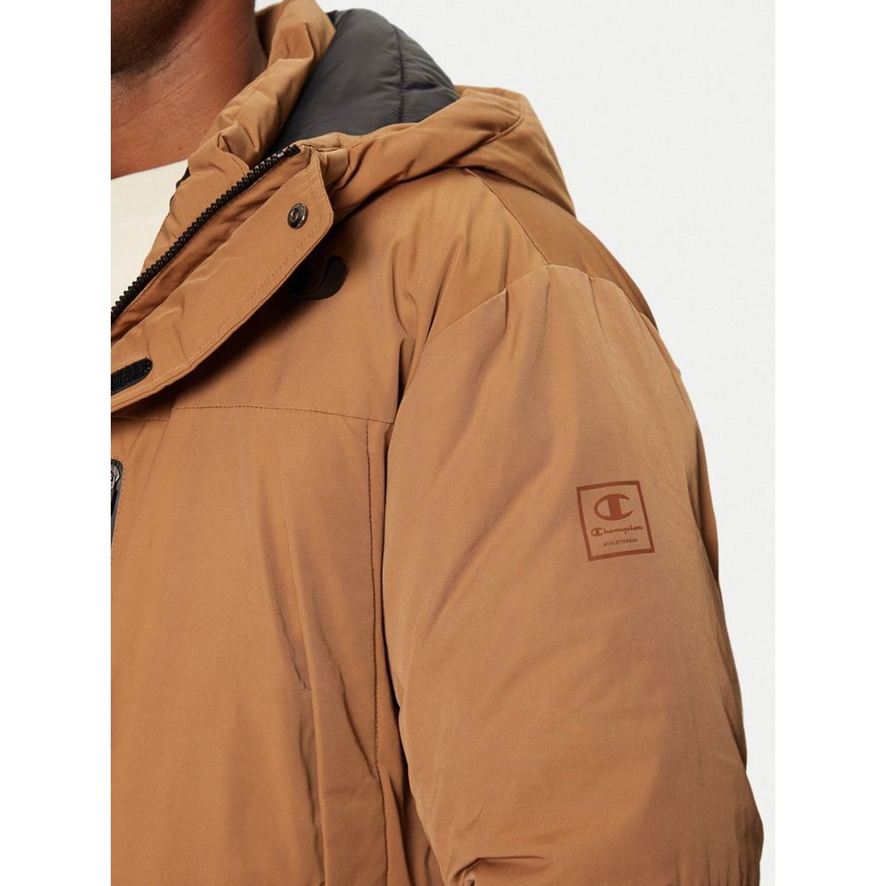 Champion Brown Polyester Parka - Eljoys Fashion 