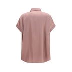 Brunello Cucinelli Multicolor Silk Shortsleeve Shirt Brunello Cucinelli