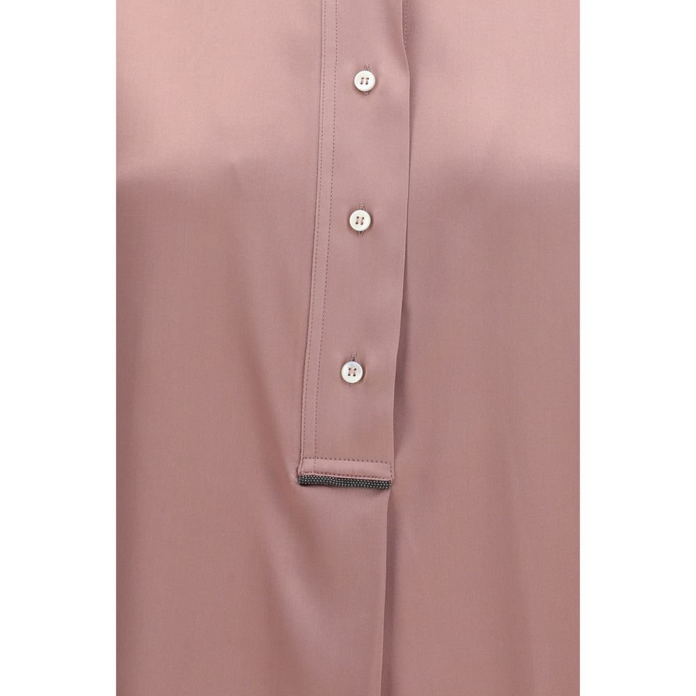 Brunello Cucinelli Multicolor Silk Shortsleeve Shirt Brunello Cucinelli
