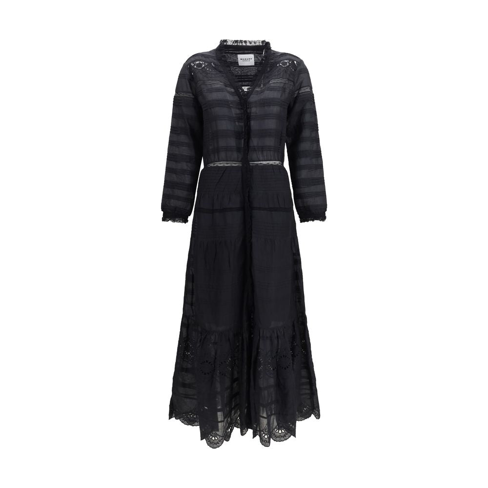 Marant Etoile Black Cotton Casual Dress Marant Etoile