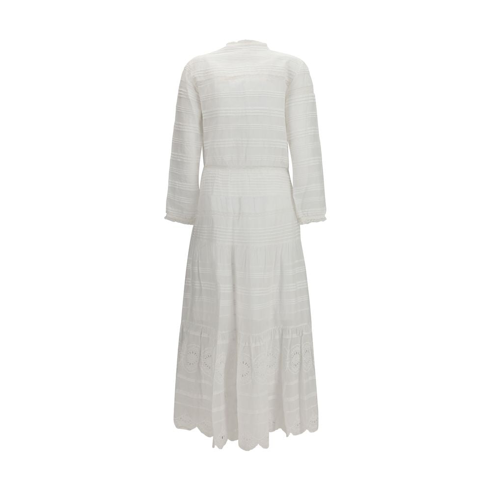 Marant Etoile White Cotton Casual Dress Marant Etoile