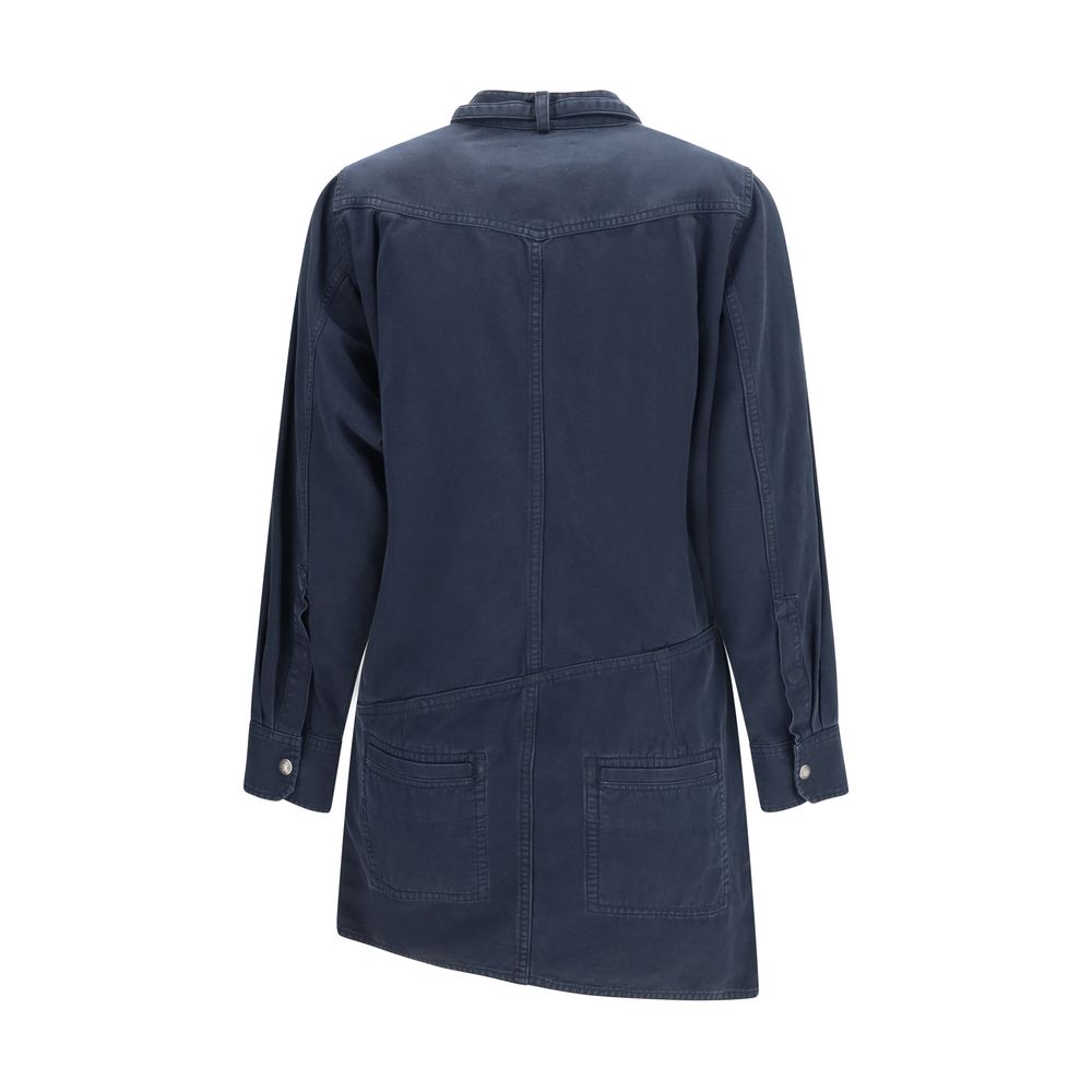 Marant Etoile Blue Cotton Casual Dress