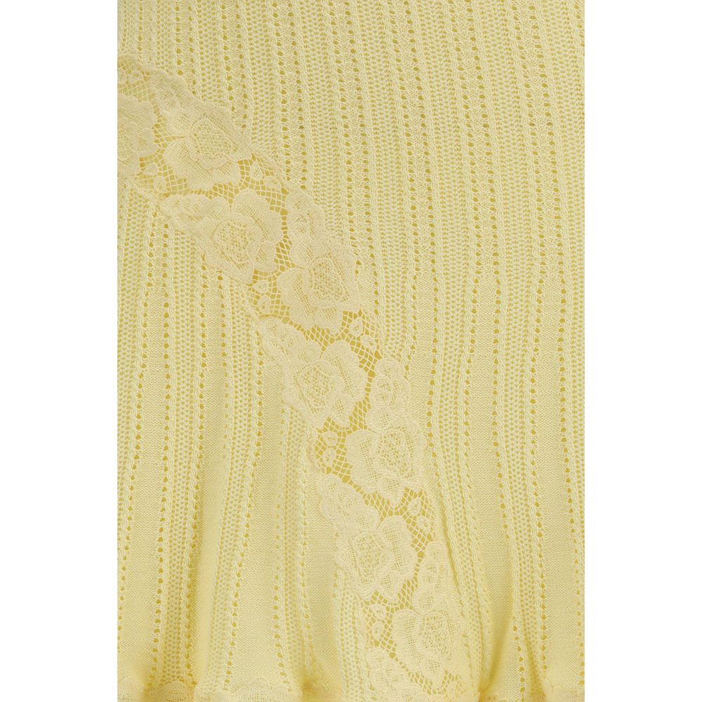 Self-Portrait Bicolor Viscose Mini Skirt Self-Portrait