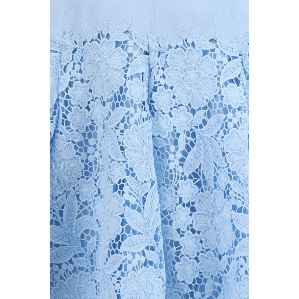 Self-Portrait Blue Polyester Casual Dress Self-Portrait