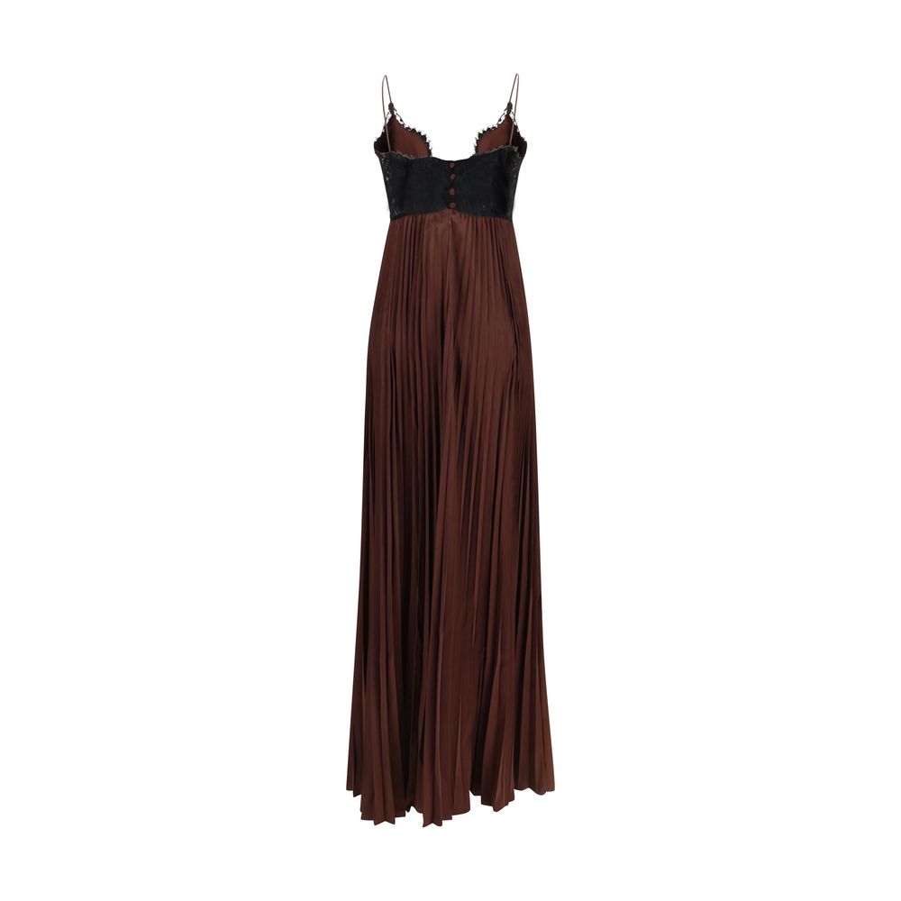 Self-Portrait Brown Polyester Casual Dress Self-Portrait