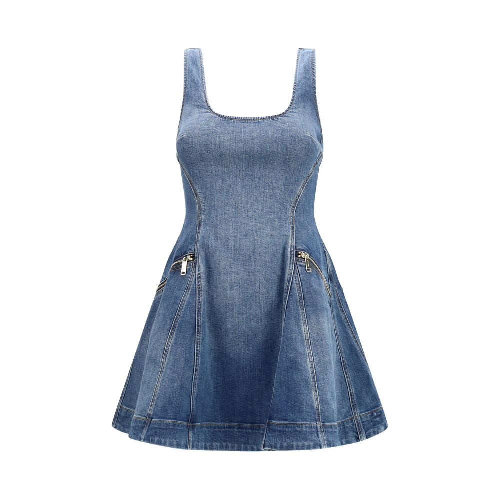 Self-Portrait Blue Cotton Casual Dress Self-Portrait