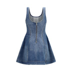 Self-Portrait Blue Cotton Casual Dress