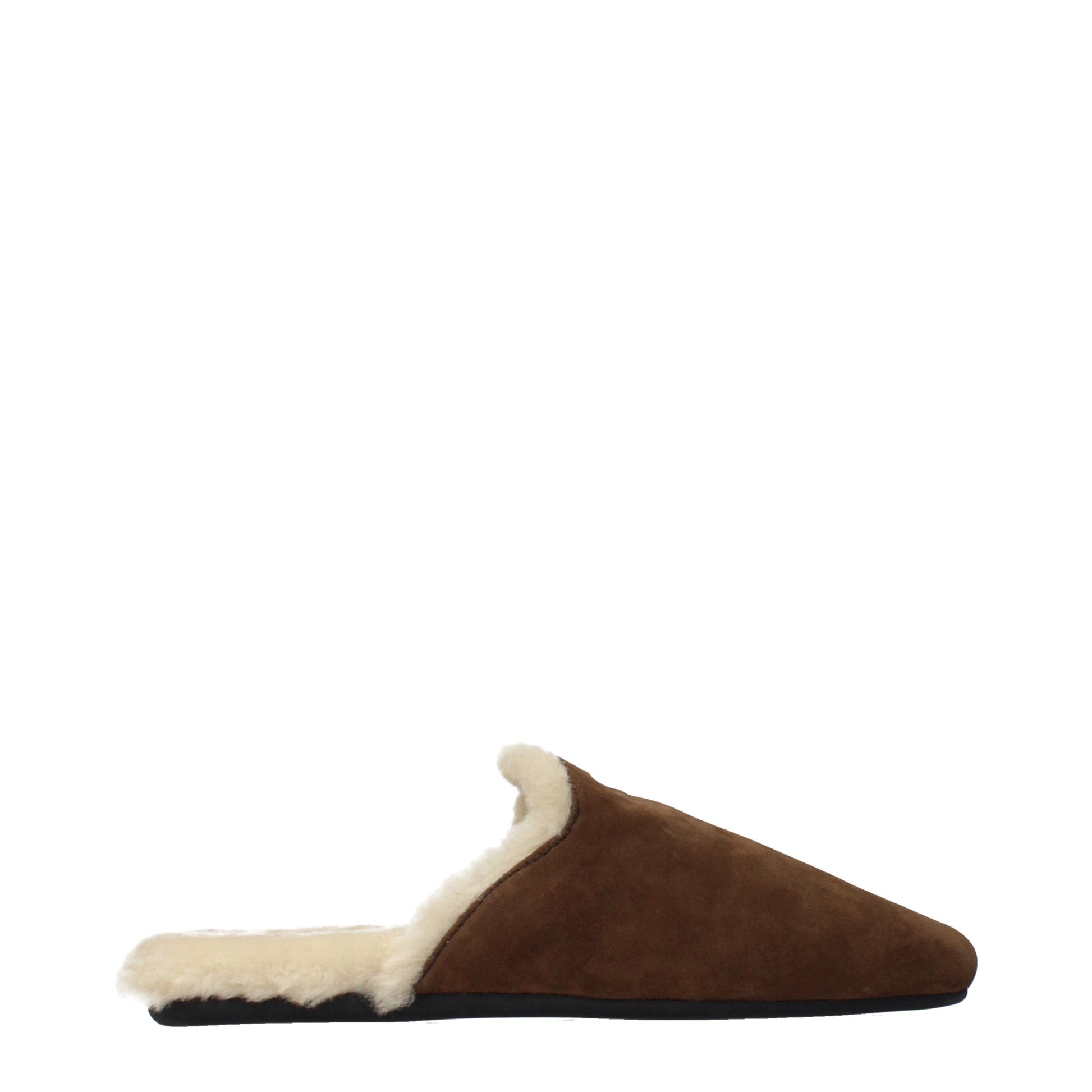 Prada Brown Leather Slippers Prada