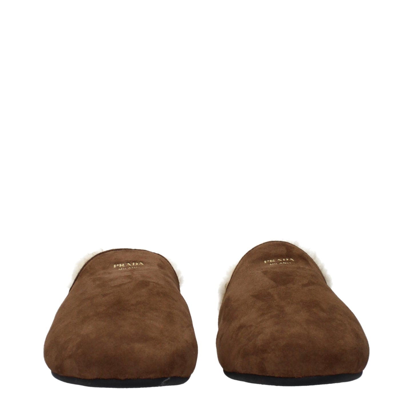 Prada Brown Leather Slippers Prada