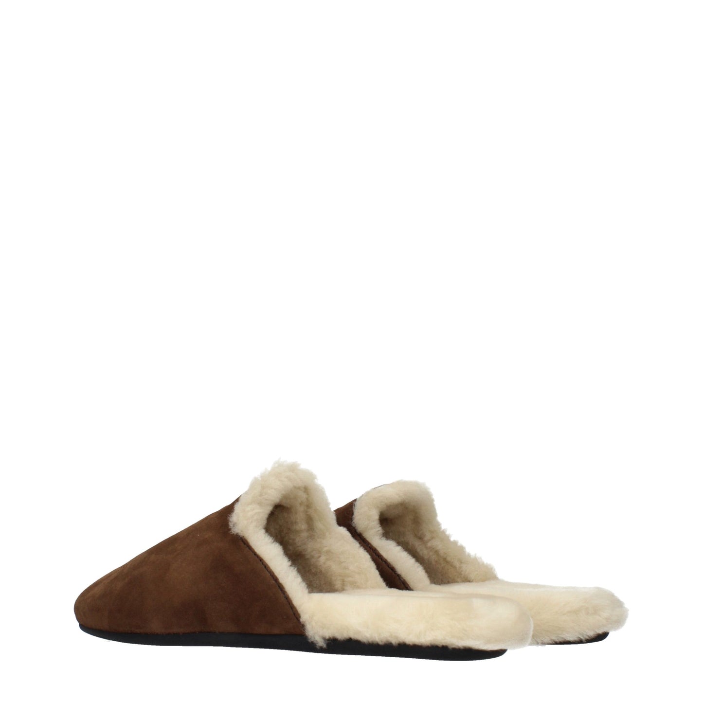 Prada Brown Leather Slippers Prada