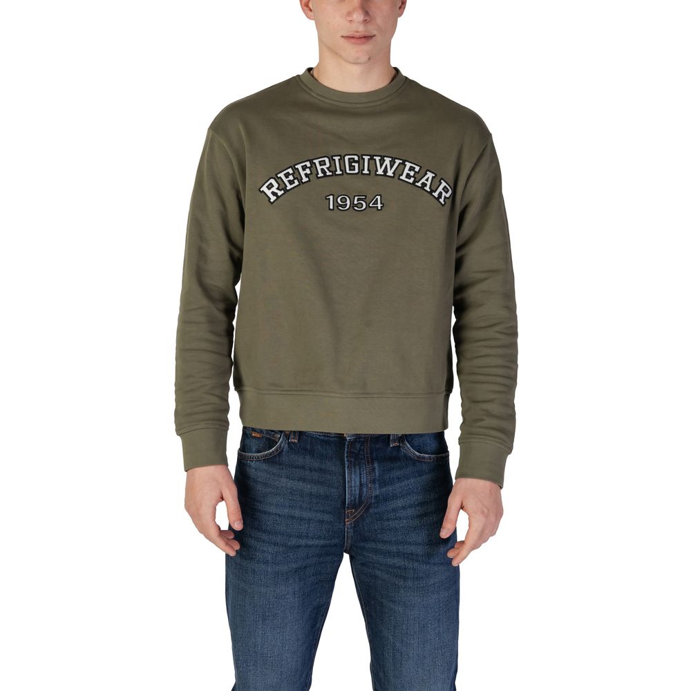 Refrigiwear Green Cotton Sweatshirt Refrigiwear