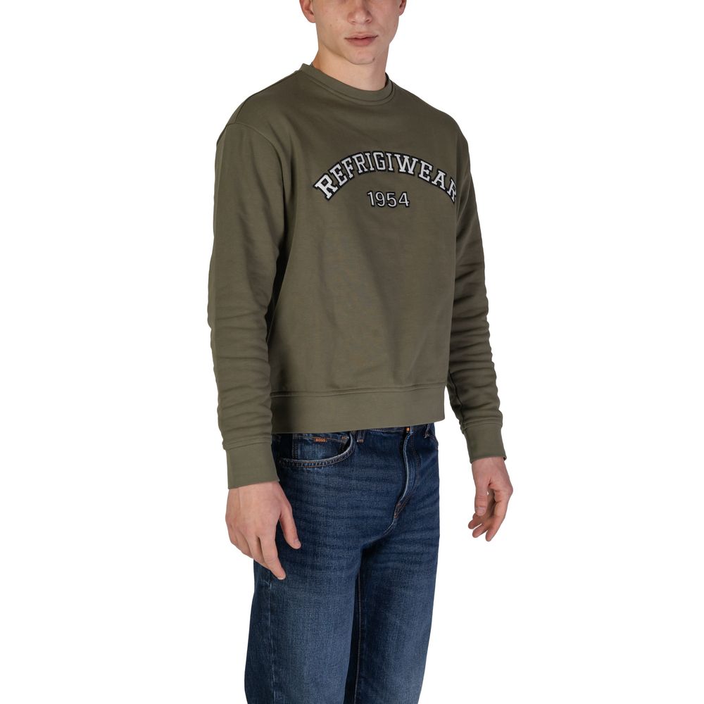 Refrigiwear Green Cotton Sweatshirt Refrigiwear