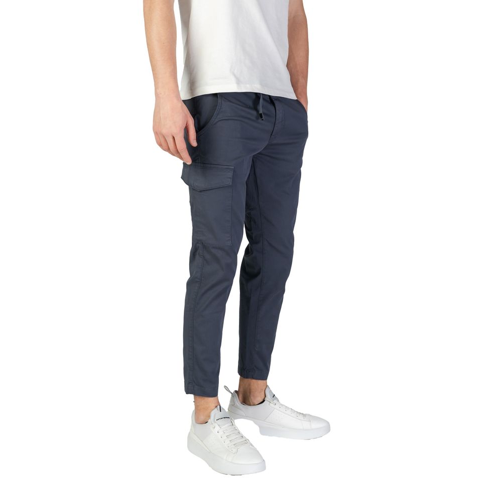 Refrigiwear Blue Cotton Cargo Pants Refrigiwear
