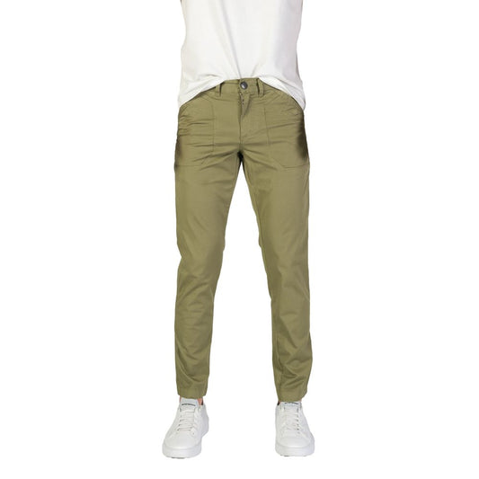Refrigiwear Green Cotton Casual Pants Refrigiwear