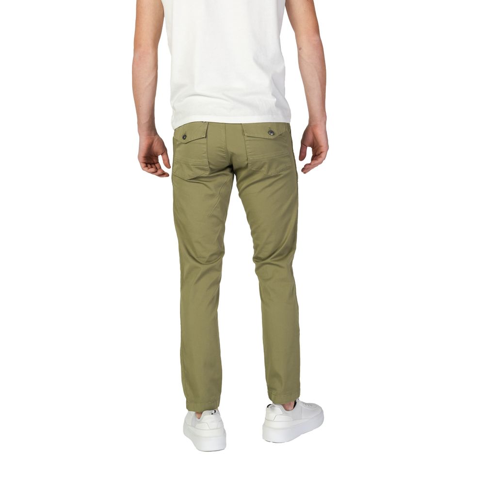 Refrigiwear Green Cotton Casual Pants Refrigiwear