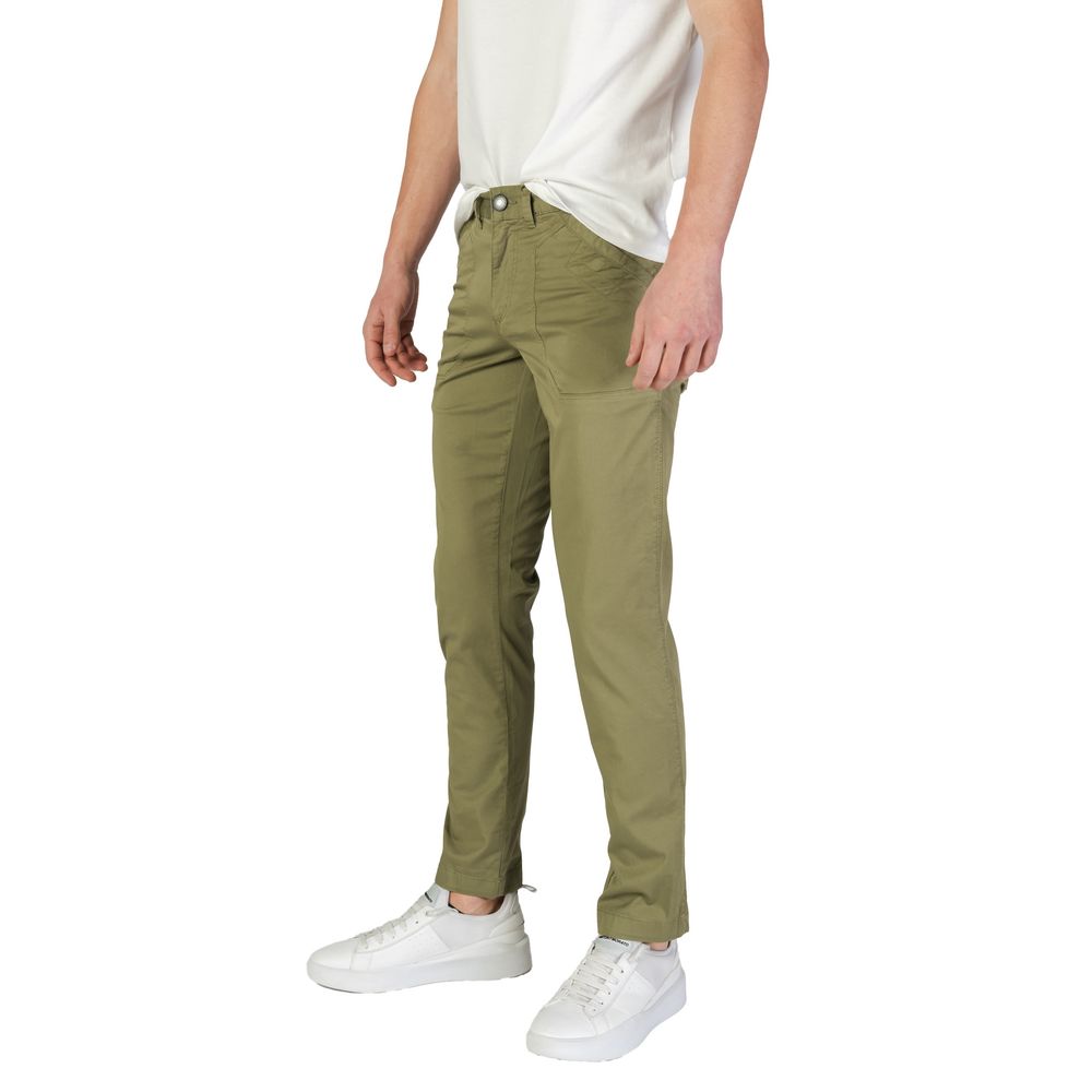 Refrigiwear Green Cotton Casual Pants Refrigiwear
