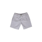 Refrigiwear white cotton Bermuda shorts displayed on a hanger, showcasing casual summer style and comfortable fit.